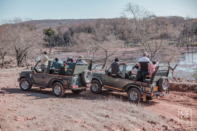 Corporate experience photography top corporate photographer delhi NCR 40 Corporate Experiences Photographer Delhi captures top executives on safari jeep by Ranthambore lakeside.