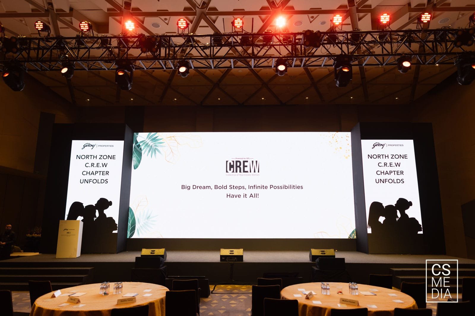 Leadership event stage during Corporate Leadership Event Photography Videography project