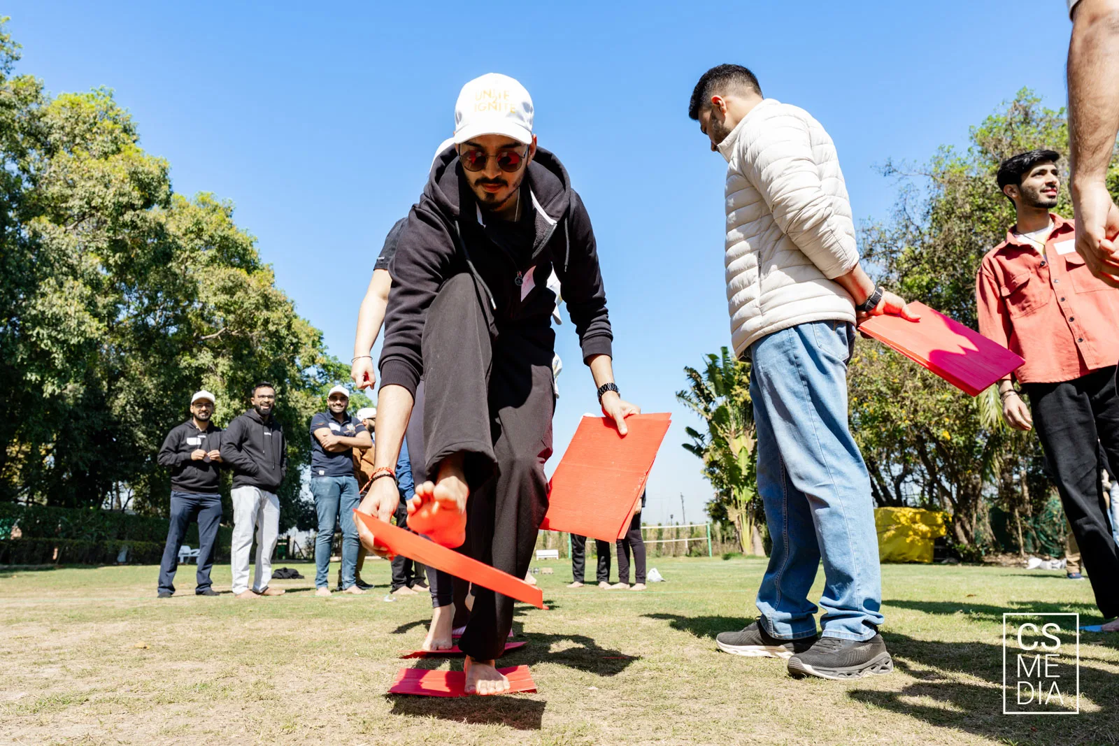 Corporate team retreat photography videography moments. Employee fun games