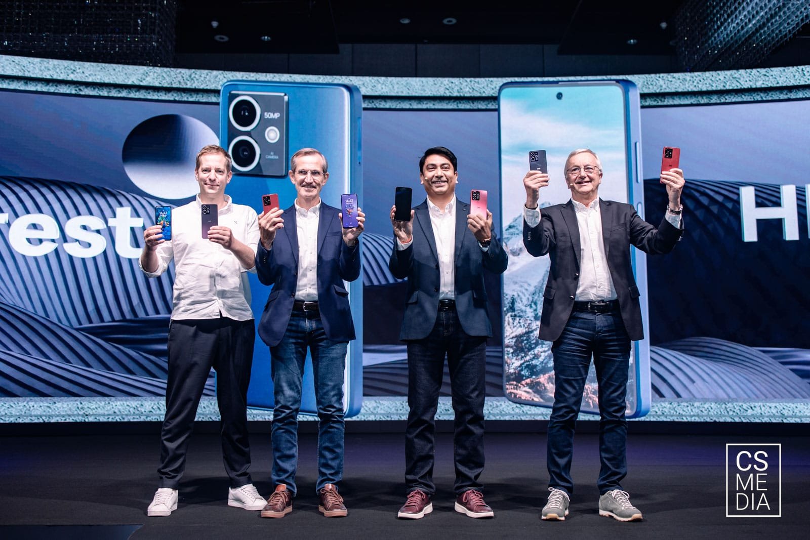 The grand product reveal during HMD smart phone product launch photography event New Delhi